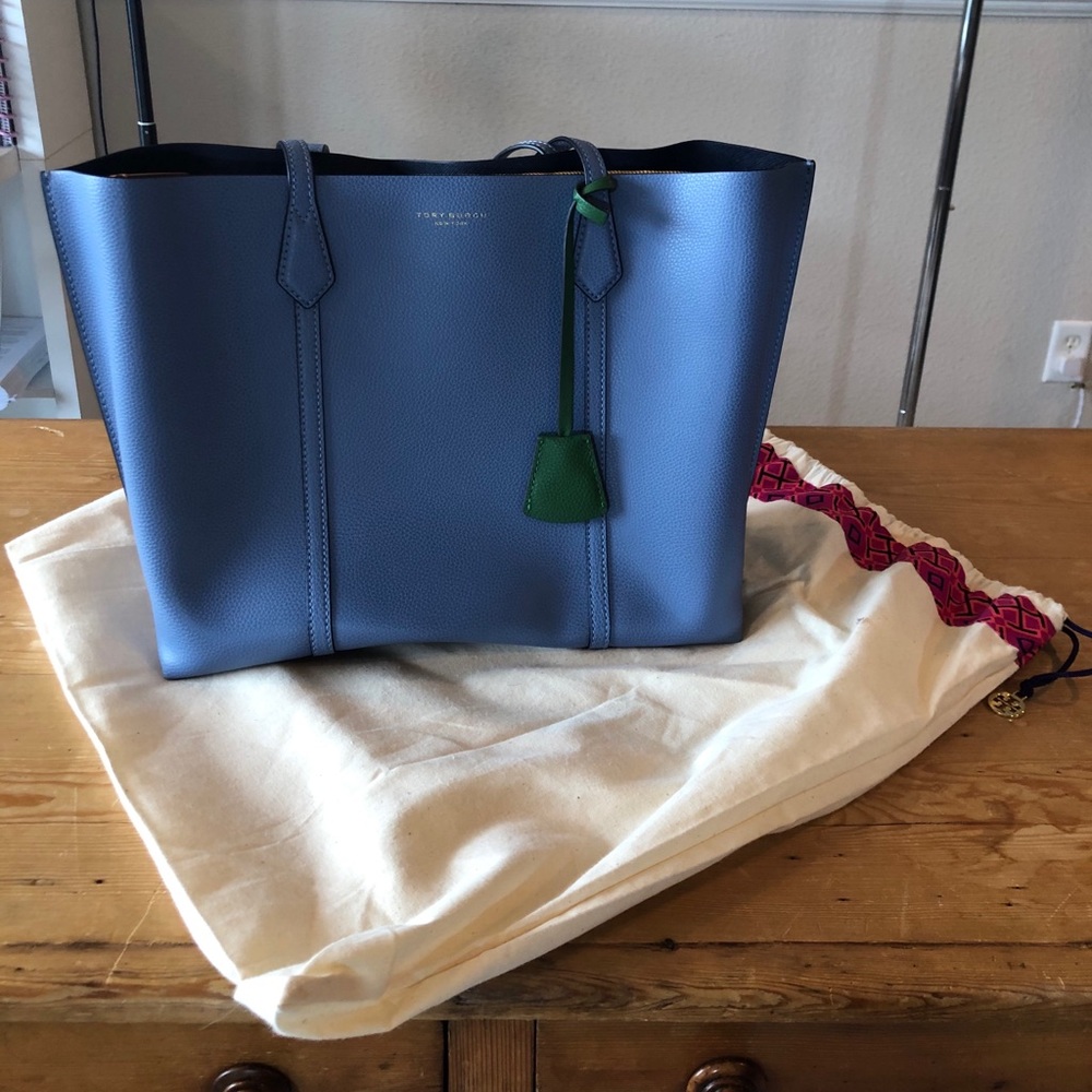 Blue Tory Burch Perry Tote